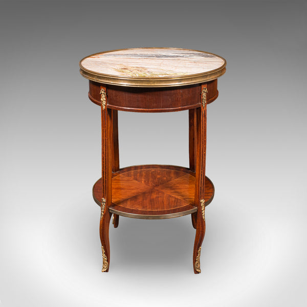 Antique Lounge Side Table, Italian, Marble, Wine, Occasional, Victorian, C.1900