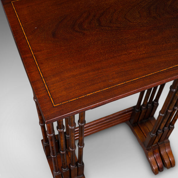 Antique Quartetto of Nesting Tables, English, Set of 4, Occasional, Edwardian