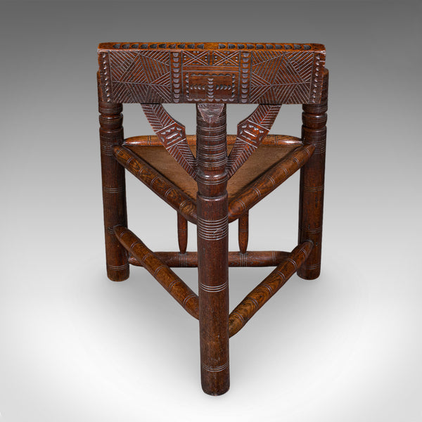 Antique Old Saxon Armchair, English, Oak, Turner's Chair, Elbow Seat, Victorian