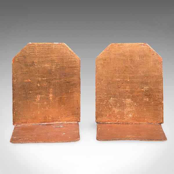Pair of Small Vintage Renaissance Revival Bookends, Italian, Novel Rest, C.1960