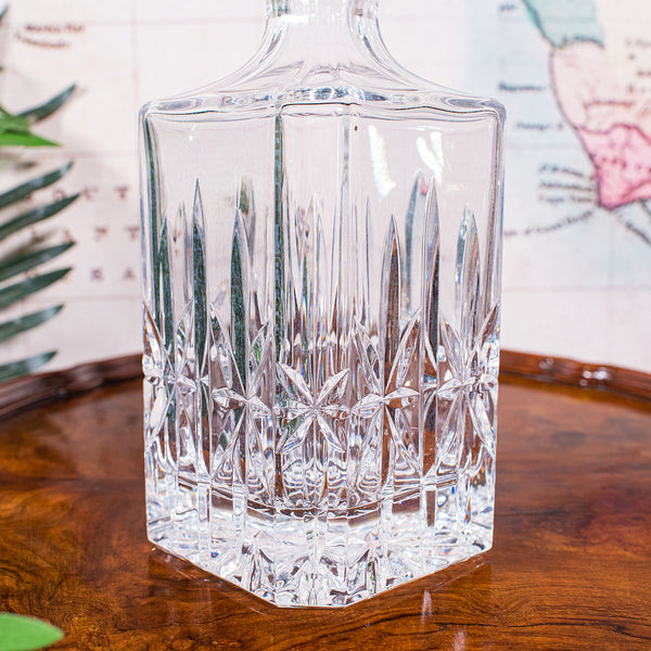 Vintage Scotch Decanter, English, Cut Glass, Whiskey, Bourbon, Spirits, C.1980