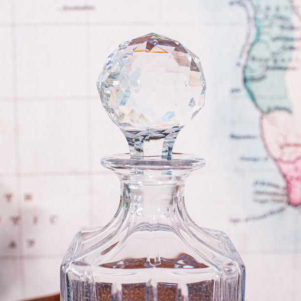 Vintage Scotch Decanter, English, Cut Glass, Whiskey, Bourbon, Spirits, C.1980
