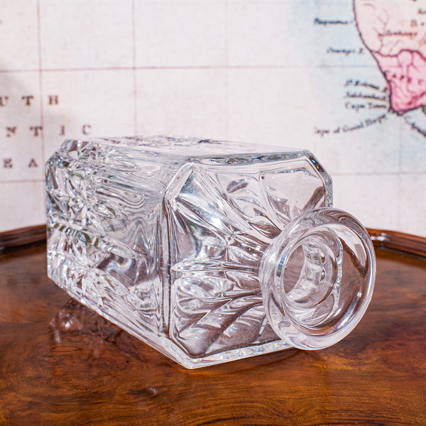 Vintage Scotch Decanter, English, Cut Glass, Whiskey, Bourbon, Spirits, C.1980