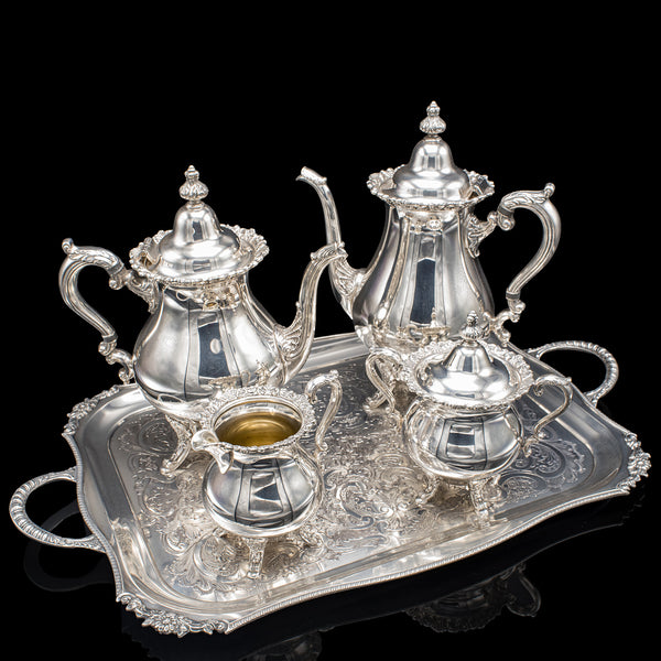 5 piece Vintage Tea Service, American, Coffee & Teapot, Creamer, Mid Century