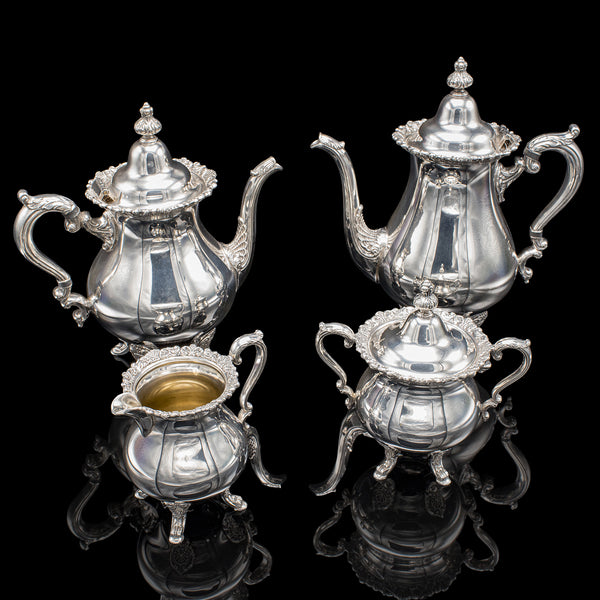5 piece Vintage Tea Service, American, Coffee & Teapot, Creamer, Mid Century