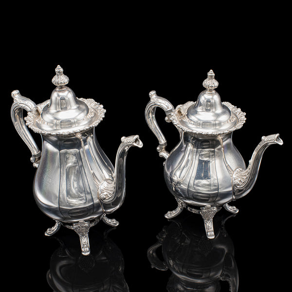 5 piece Vintage Tea Service, American, Coffee & Teapot, Creamer, Mid Century