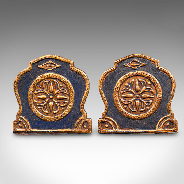 Pair of Small Vintage Baroque Revival Bookends, Italian, Giltwood, Book Rest