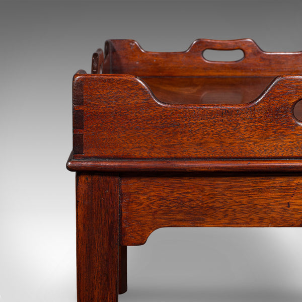 Antique Silver Presentation Tray Table, English, Side, Afternoon Tea, Victorian