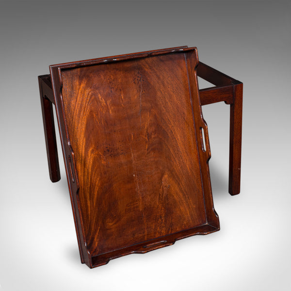 Antique Silver Presentation Tray Table, English, Side, Afternoon Tea, Victorian