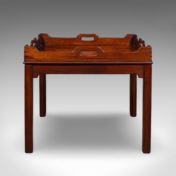 Antique Silver Presentation Tray Table, English, Side, Afternoon Tea, Victorian