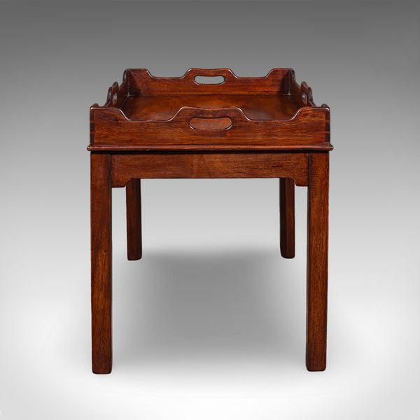 Antique Silver Presentation Tray Table, English, Side, Afternoon Tea, Victorian