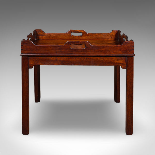 Antique Silver Presentation Tray Table, English, Side, Afternoon Tea, Victorian