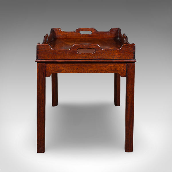 Antique Silver Presentation Tray Table, English, Side, Afternoon Tea, Victorian