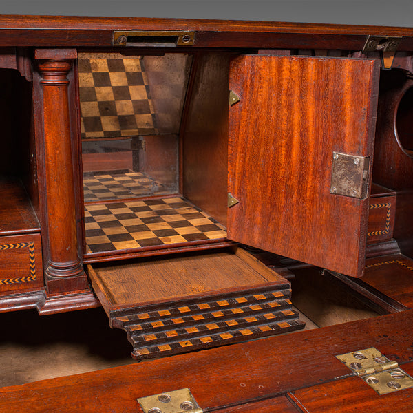 Rare Antique Barrister's Bureau, English, Fall Front Writing Cabinet, Georgian - London Fine Antiques
