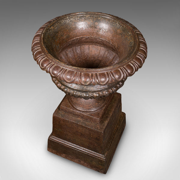 Pair of Antique Garden Planters, English, Outdoor Display Urn, Victorian, C.1850