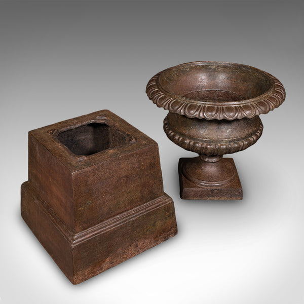Pair of Antique Garden Planters, English, Outdoor Display Urn, Victorian, C.1850