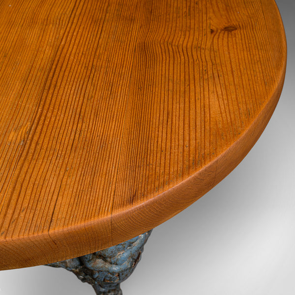 Antique Tavern Table, English, Pine, Cast Iron, Britannia, Pub, Victorian, 1880