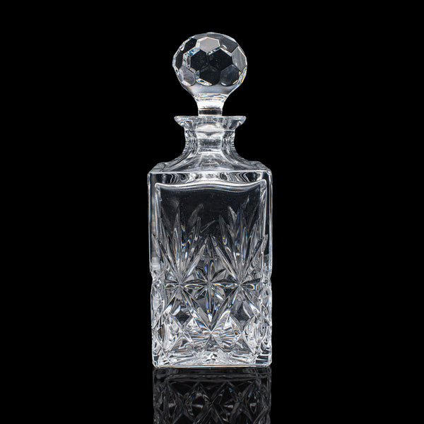 Vintage Whisky Decanter, English, Cut Glass, Scotch Bottle, Whiskey, Spirits