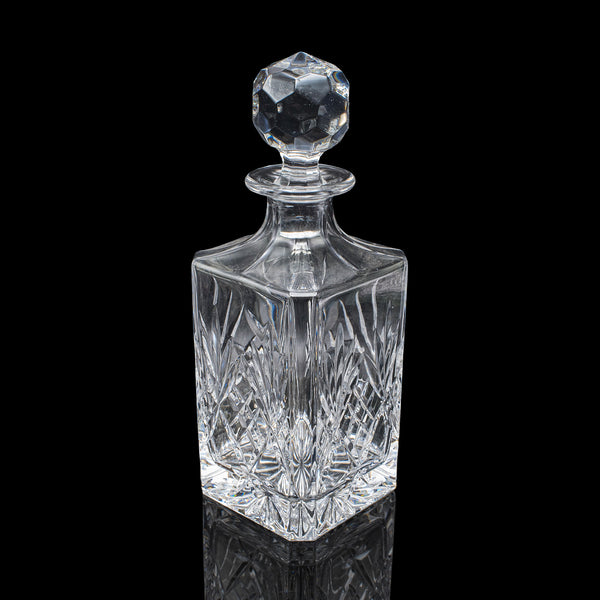 Vintage Whisky Decanter, English, Cut Glass, Scotch, Spirits, Brandy, Circa 1970