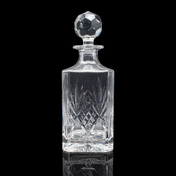 Vintage Whisky Decanter, English, Cut Glass, Scotch, Spirits, Brandy, Circa 1970