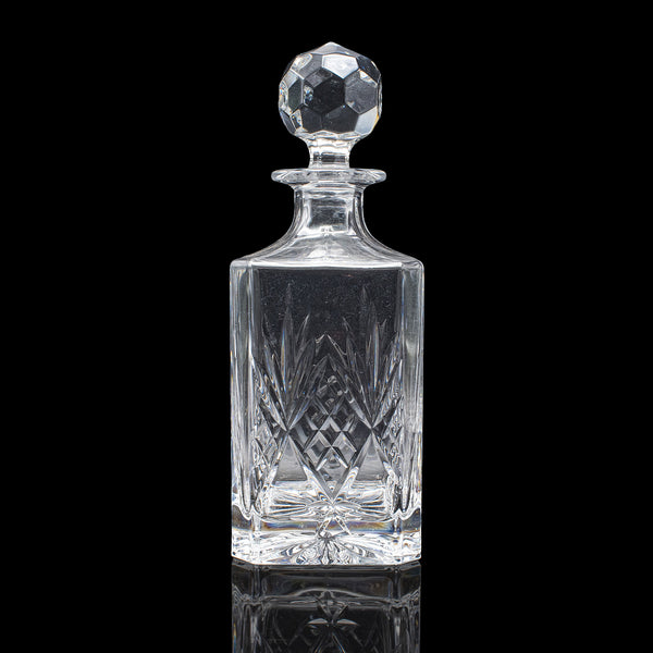 Vintage Whisky Decanter, English, Cut Glass, Scotch, Spirits, Brandy, Circa 1970
