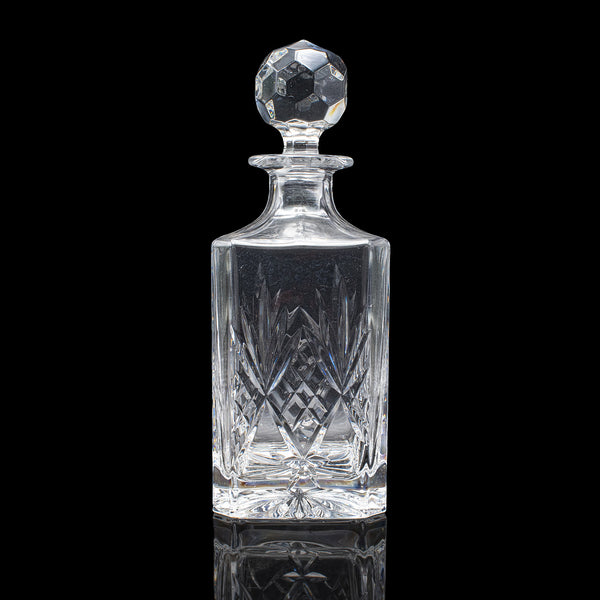Vintage Whisky Decanter, English, Cut Glass, Scotch, Spirits, Brandy, Circa 1970