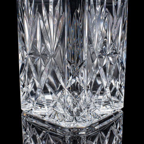 Vintage Scotch Decanter, English, Cut Crystal Glass, Whiskey, Bourbon, Spirits