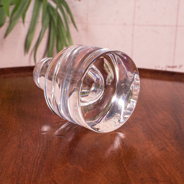 Vintage Brandy Decanter, English, Glass, Spirit Bottle, Art Deco, Mid Century