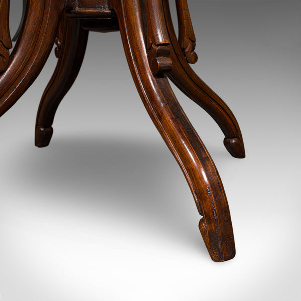 Vintage Octagonal Tea Table, English, Marble Top, Occasional, Regency Revival