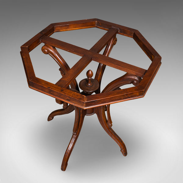 Vintage Octagonal Tea Table, English, Marble Top, Occasional, Regency Revival