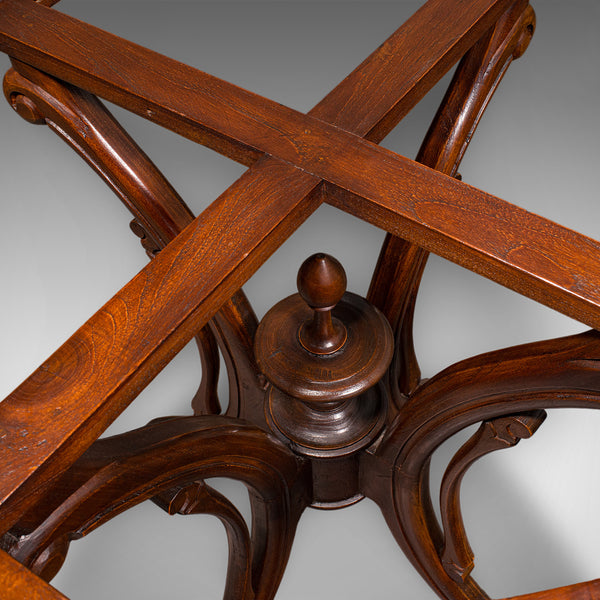 Vintage Octagonal Tea Table, English, Marble Top, Occasional, Regency Revival