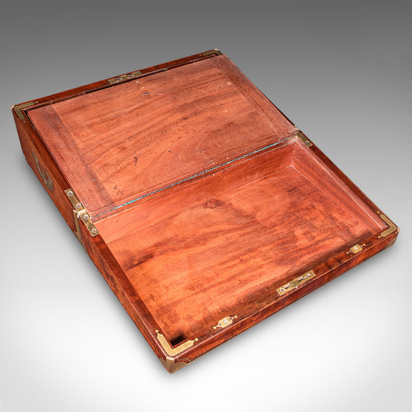 Antique Correspondence Box, Irish, Walnut, Writing Slope, Austin, William IV