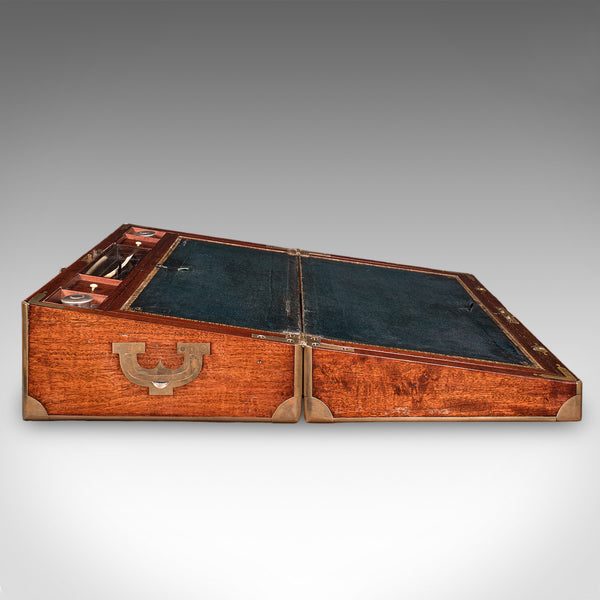Antique Correspondence Box, Irish, Walnut, Writing Slope, Austin, William IV