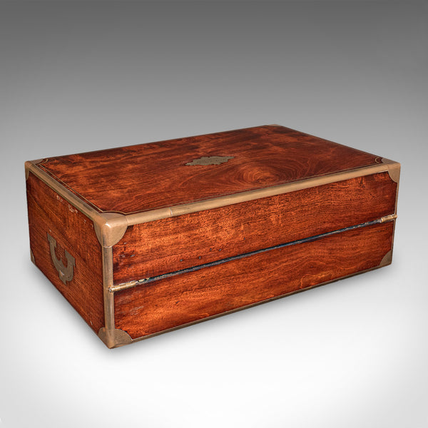 Antique Correspondence Box, Irish, Walnut, Writing Slope, Austin, William IV