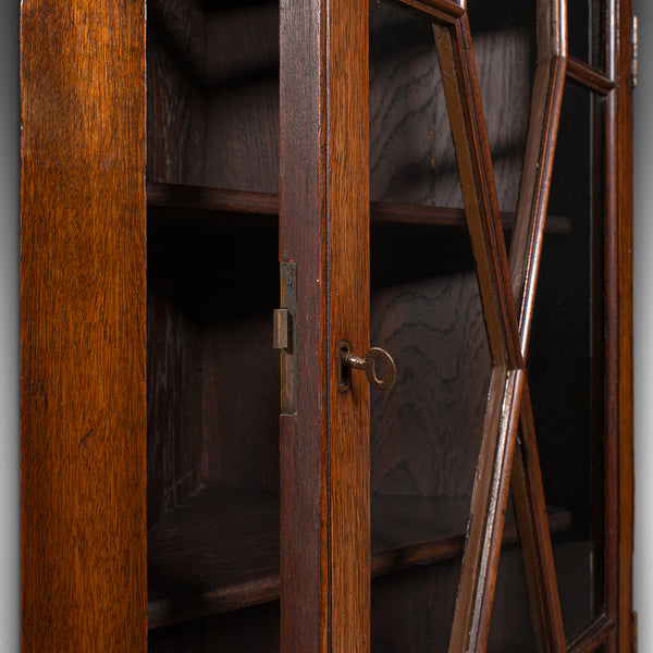 Small Antique Corner Cabinet, English, Glazed Display Cupboard, Edwardian, 1910 - London Fine Antiques