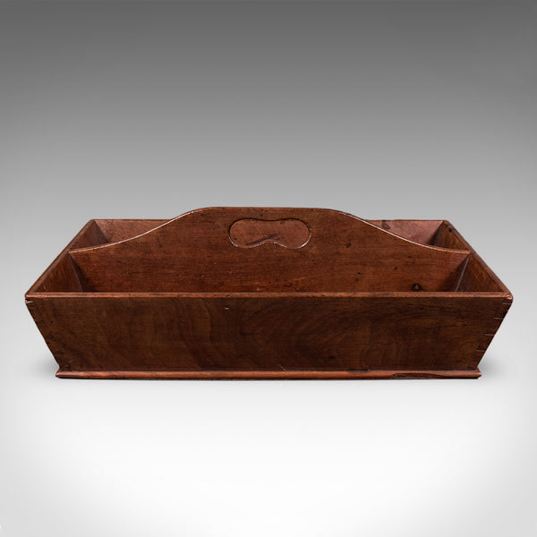 Antique Butler's Carry, English, Walnut, Country House, Work Box, Tray, Georgian