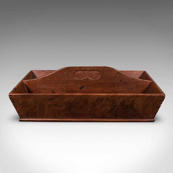 Antique Butler's Carry, English, Walnut, Country House, Work Box, Tray, Georgian