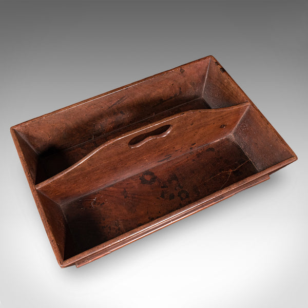 Antique Butler's Carry, English, Walnut, Country House, Work Box, Tray, Georgian