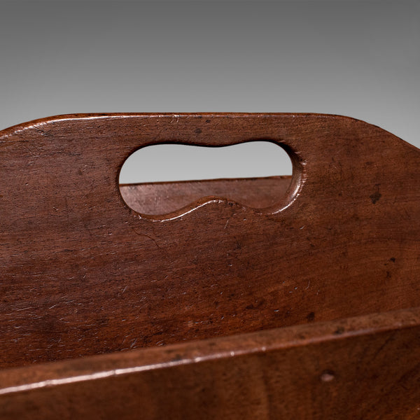 Antique Butler's Carry, English, Walnut, Country House, Work Box, Tray, Georgian