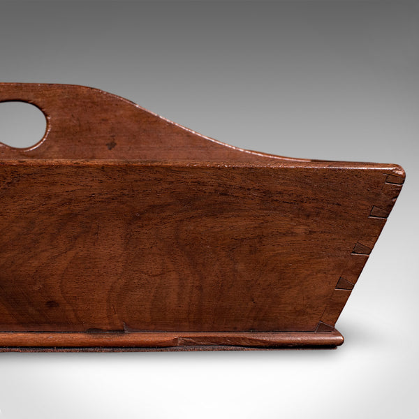 Antique Butler's Carry, English, Walnut, Country House, Work Box, Tray, Georgian