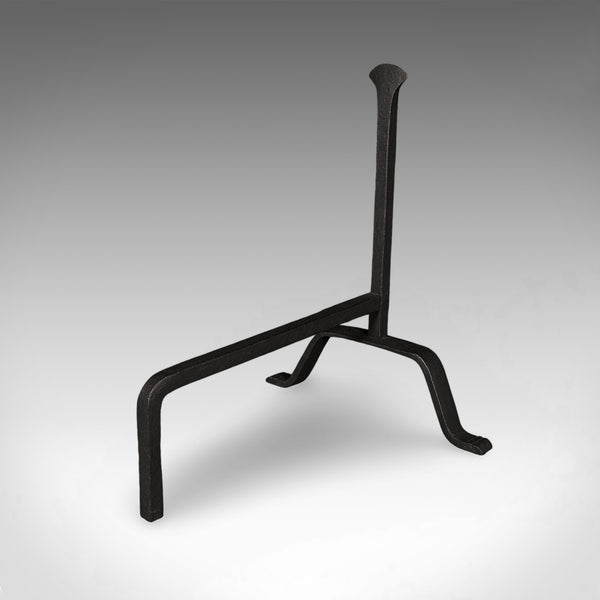 Pair of Antique Fire Dogs, English, Wrought Iron, Fireplace Andiron, Victorian - London Fine Antiques
