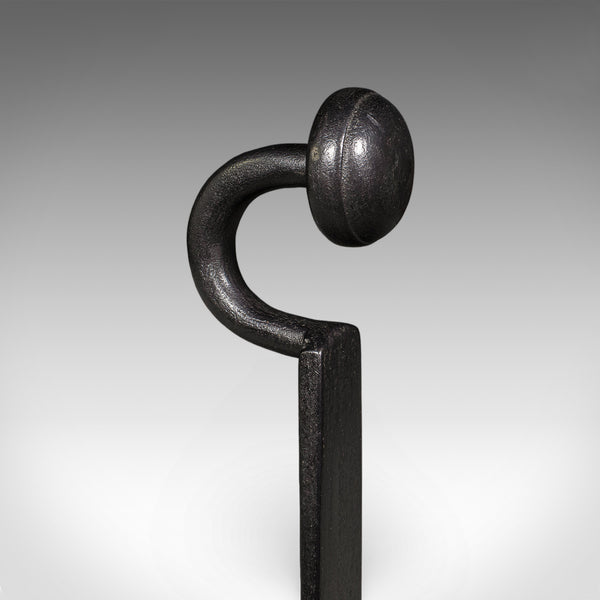 Pair of Antique Fire Dogs, English, Wrought Iron, Fireside Andiron, Victorian - London Fine Antiques