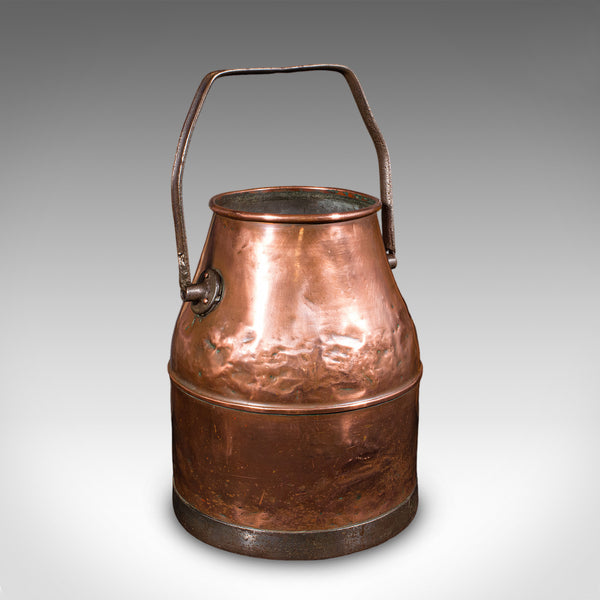 Vintage Dairy Set, English Copper, Milk Churn, Pail, Country Kitchen, Circa 1950