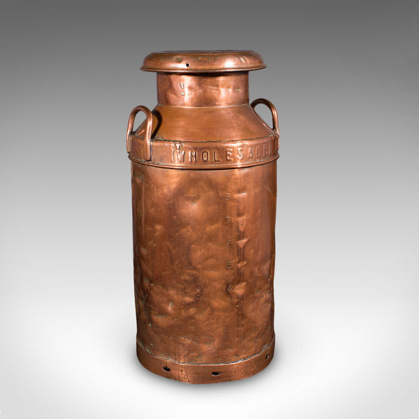 Vintage Dairy Set, English Copper, Milk Churn, Pail, Country Kitchen, Circa 1950