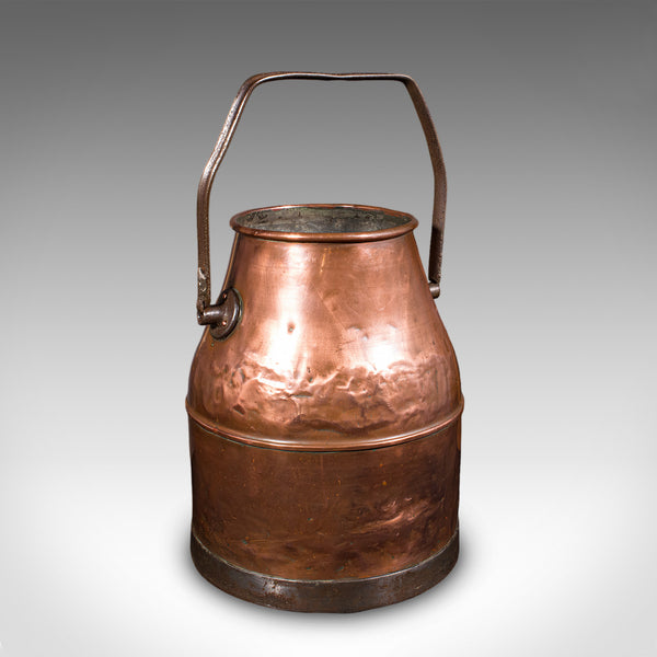 Vintage Dairy Set, English Copper, Milk Churn, Pail, Country Kitchen, Circa 1950