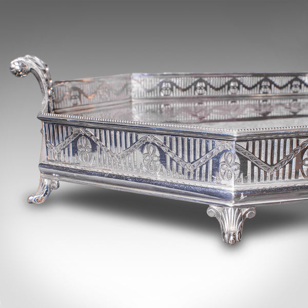 Rare Antique Presentation Serving Tray, English, Silver Plate, Victorian, C.1875