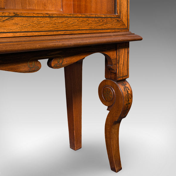 Tall Antique Display Cabinet, English, Glazed Bookcase On Stand, Regency, C.1820