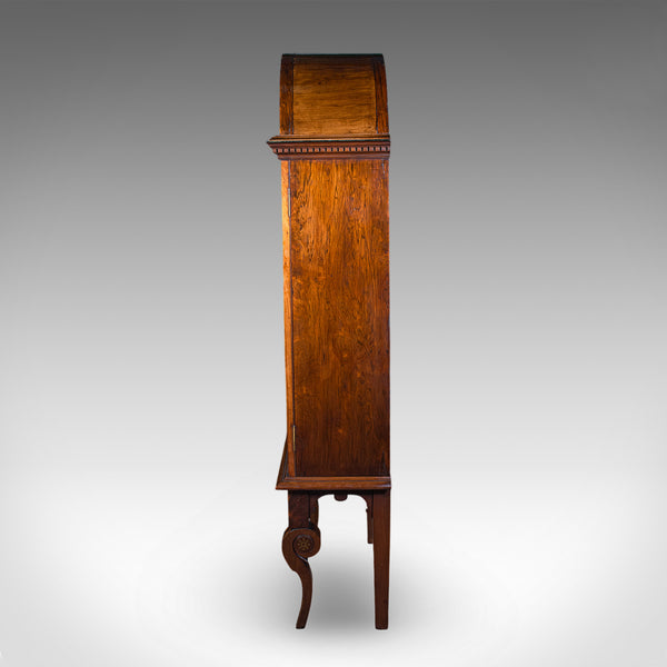 Tall Antique Display Cabinet, English, Glazed Bookcase On Stand, Regency, C.1820