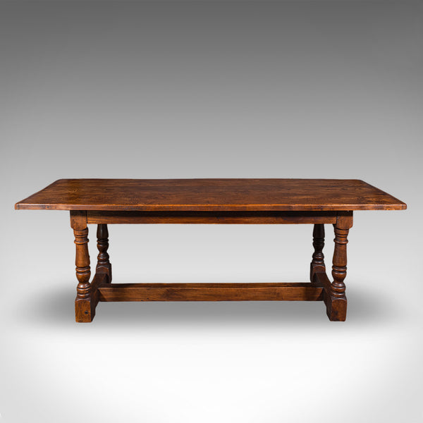 Antique Farmhouse Table, English, Elm, Country Kitchen, Dining, Victorian, 1880