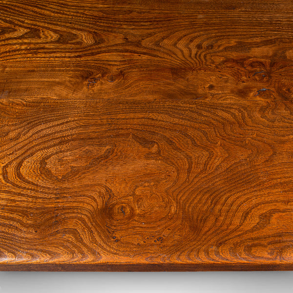 Antique Farmhouse Table, English, Elm, Country Kitchen, Dining, Victorian, 1880